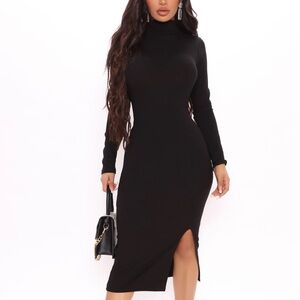 Black body con midi slit dress